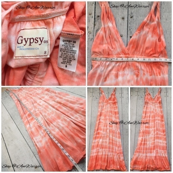 Gypsy 05 tie-dye twisted strap boho maxi dress *shop@iamwarrior - Picture 5 of 6